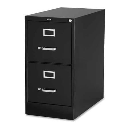 Sp Richards Lorell® 2-Drawer Commercial-Grade Vertical File Cabinet, 15"W x 22"D x 28"H, Black LLR42291